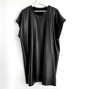 Faux Leather Mini Dress